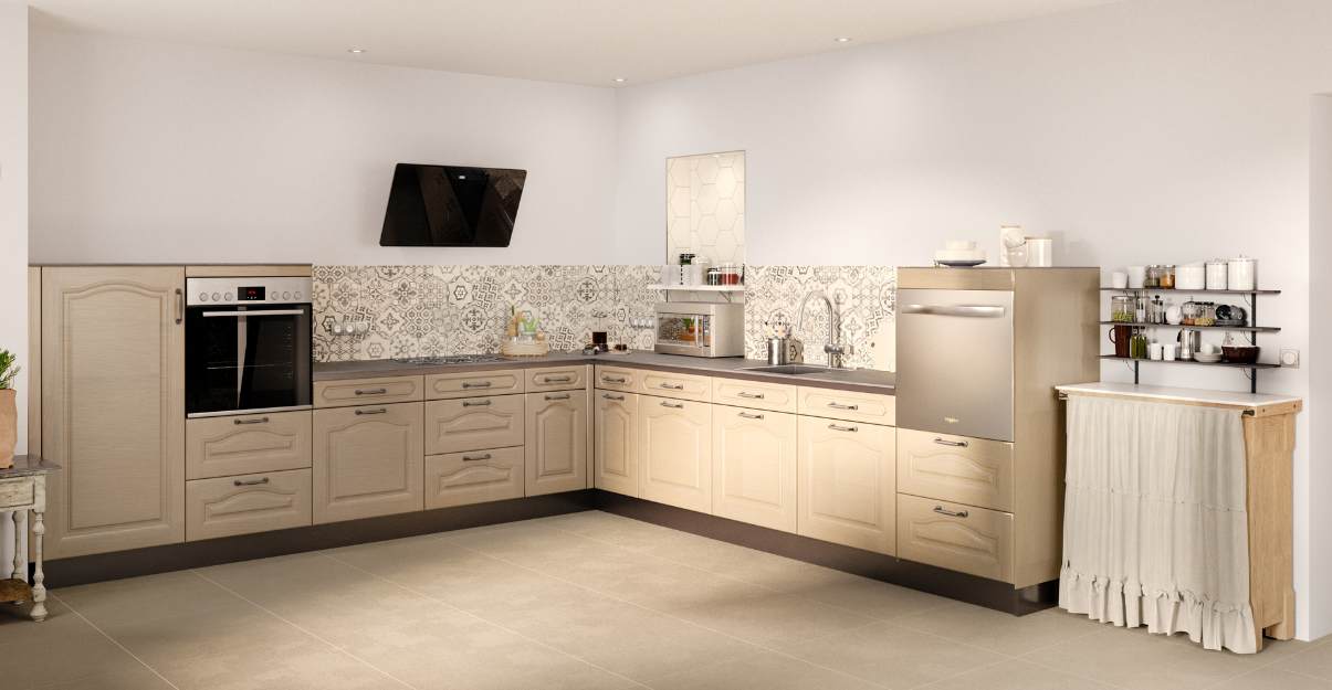 Une cuisine accessible style campagne chic à découvrir sur notre site