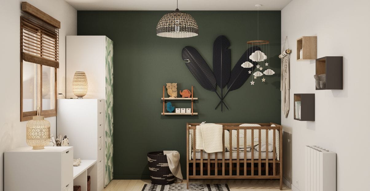 chambre bébé jungle