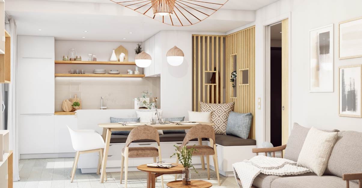 Le blanc dans différents styles de décoration