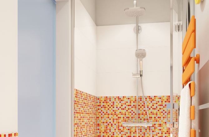 Une salle de bain style Pop