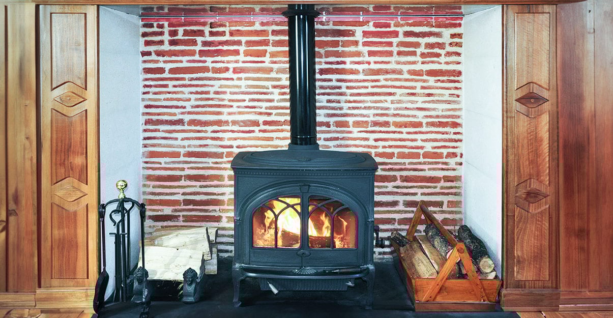 Quel parement derrière un poêle à bois ?