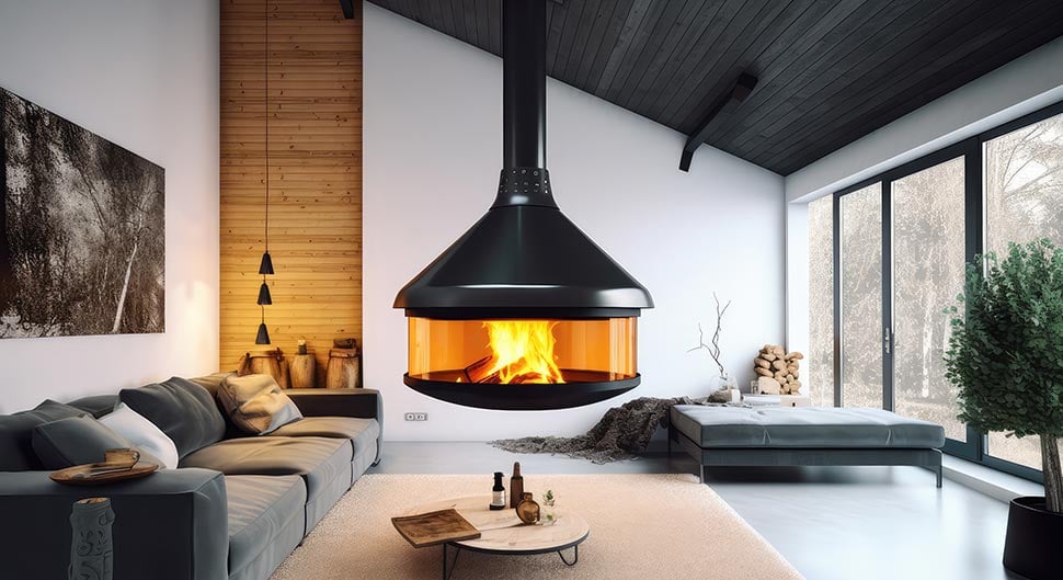 Le poêle à bois suspendu : avantages et inconvénients