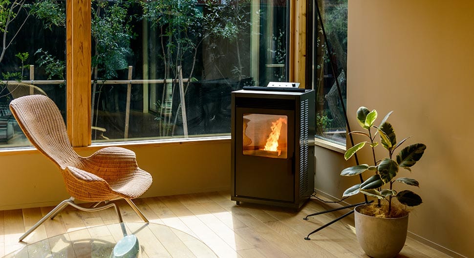 Quel aménagement autour d'un poêle à granulés ?