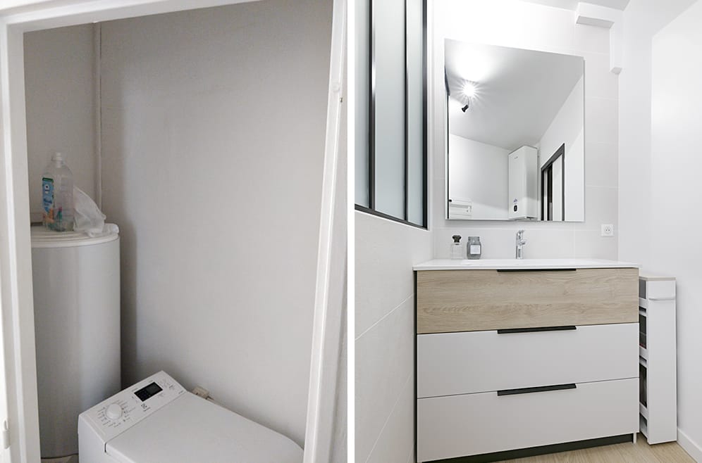 Transformation d'une petite salle de bain nantaise