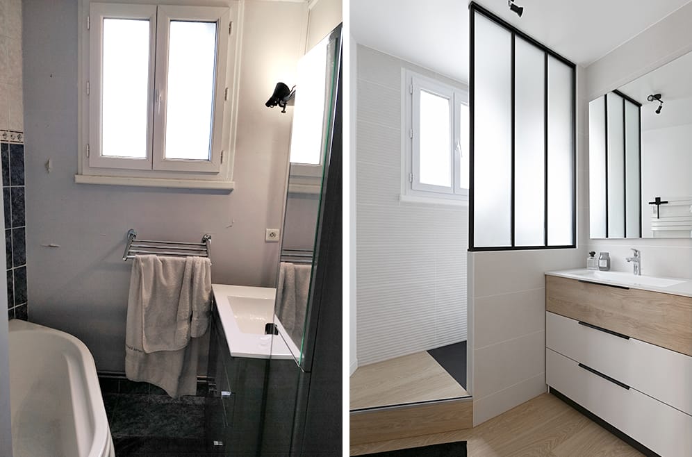 Transformation d'une petite salle de bain nantaise