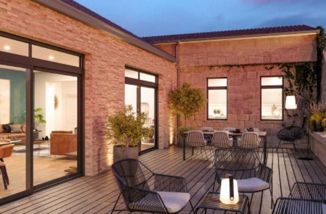 Baie coulissante aluminium Prestance de GIMM MENUISERIES