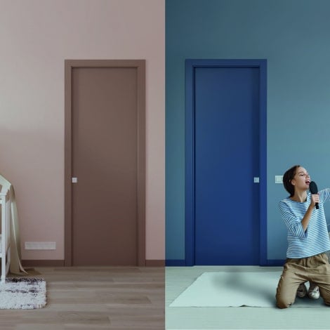 Porte à galandage acoustique