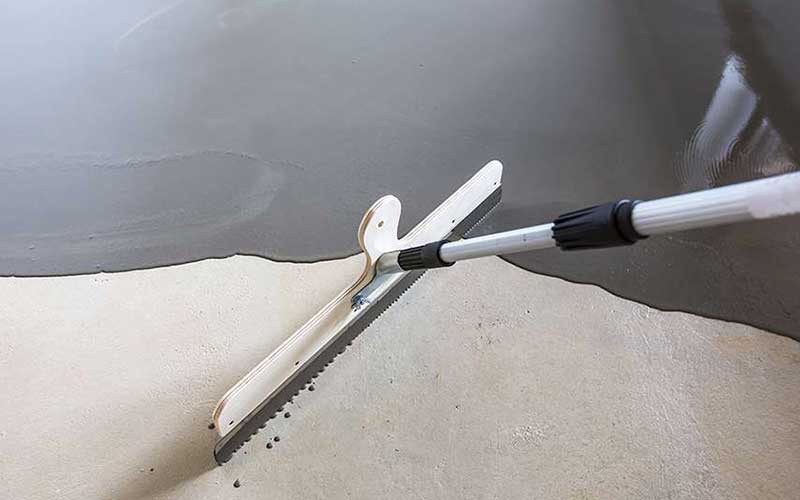 Application professionnelle d'un béton ciré