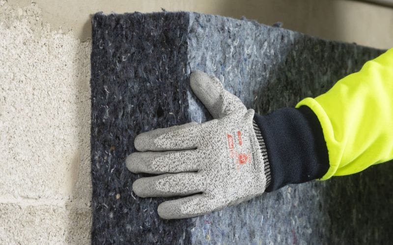 Laine de coton pour l'isolation des rampants