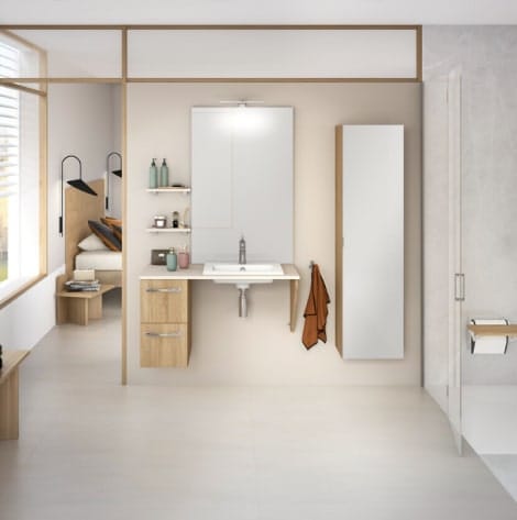 Salle de bains ASTRAL chêne scié clair structuré