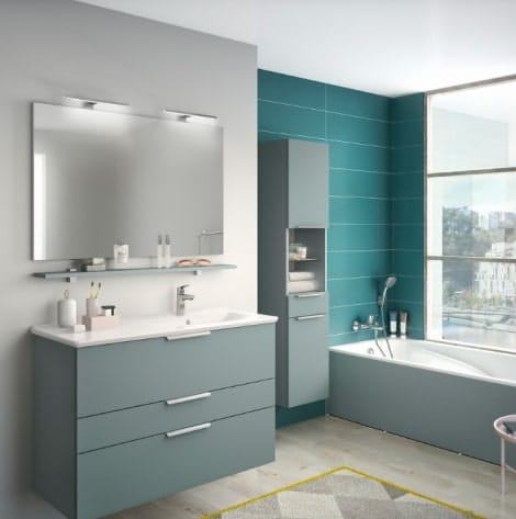 Salle de bains GRAPHIC vert aloé mat