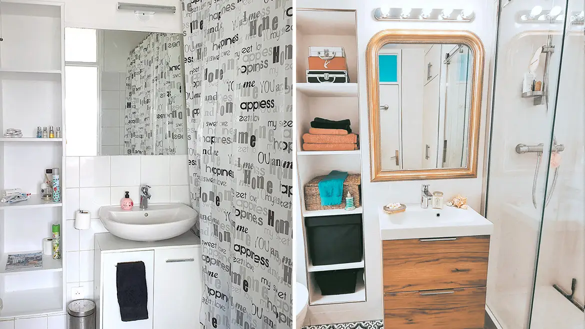 avant apres petite salle de bain parisienne