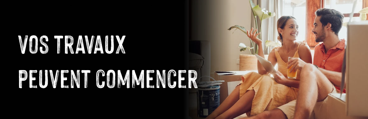 Couple préparant des travaux