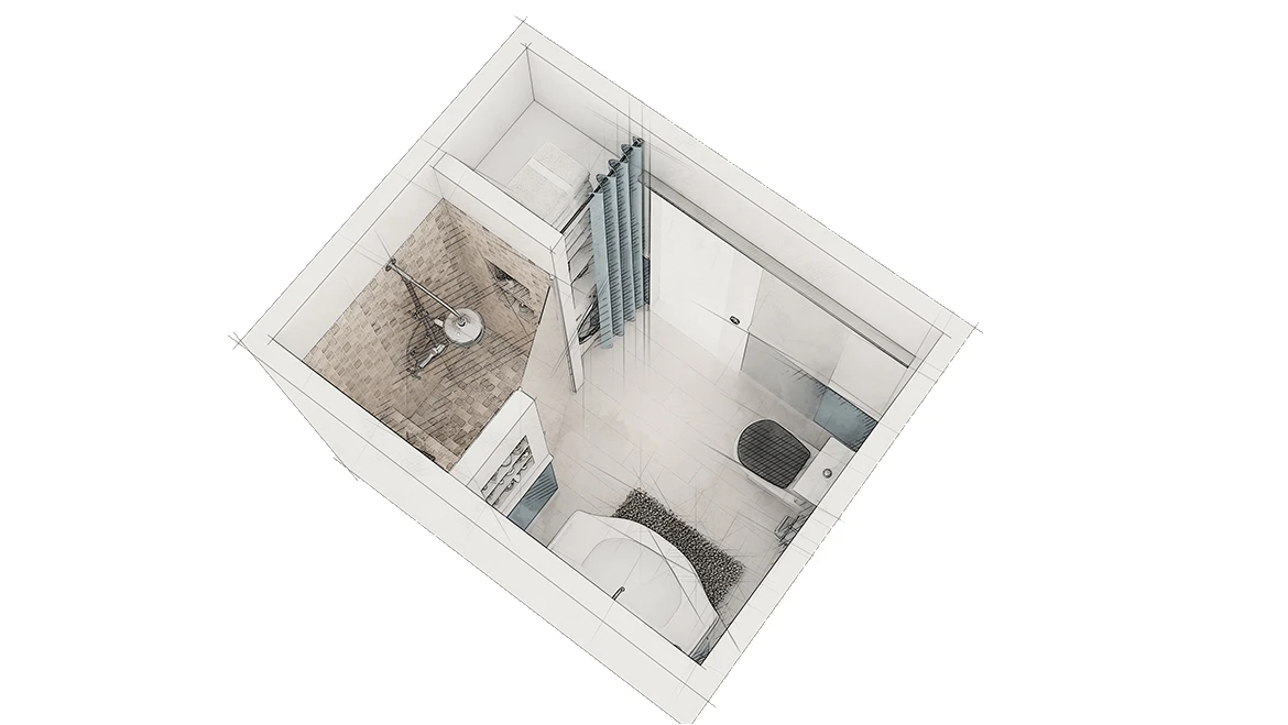 Salle de bain italienne vue générale