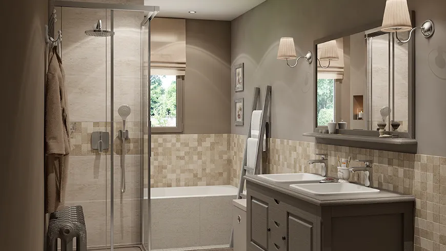 Une salle de bain de 7 m²