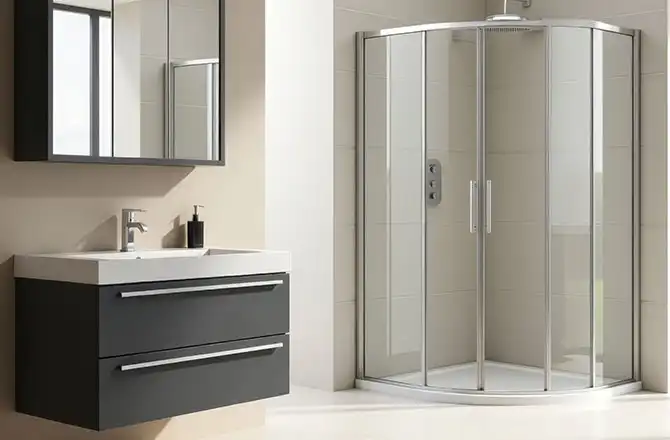 Receveur forme quart de cercle