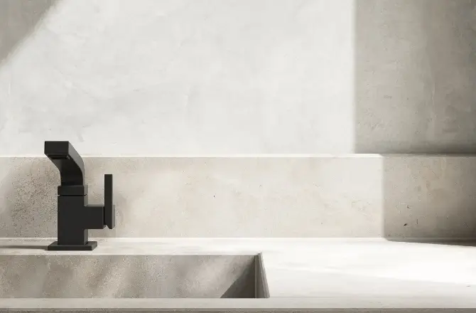 Salle de bain en béton ciré : une solution compatible avec murs, sols, douche, mobilier