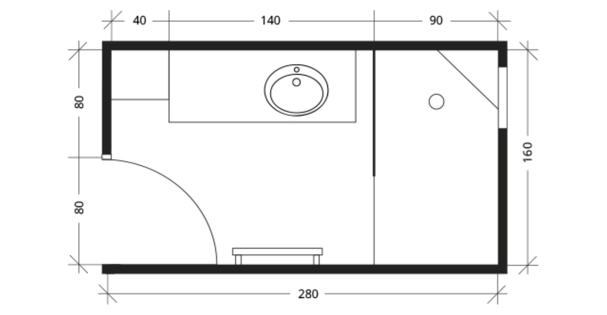Agencement de salle de bain : plan en rectangle, optimisez les murs !