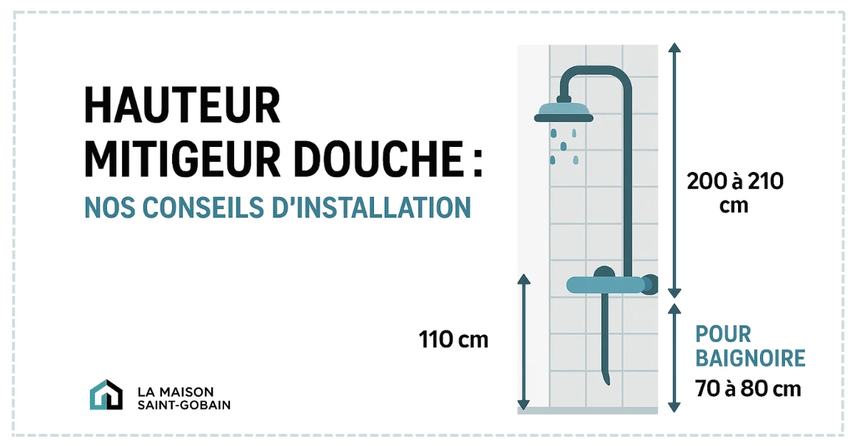 Hauteur mitigeur douche : quelle est la mesure idéale ?