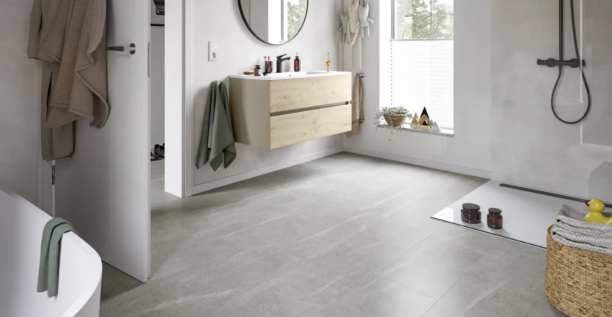 Sol stratifié salle de bain EGGER NatureSense Aqua+