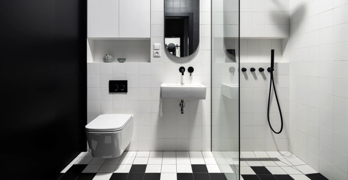 Salle de bain blanche et noire : top 10 des inspirations La Maison Saint-Gobain