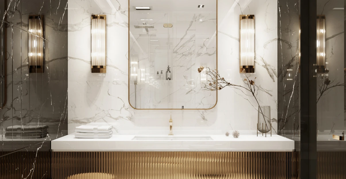 Salle de bain blanche et noire : top 10 des inspirations La Maison Saint-Gobain