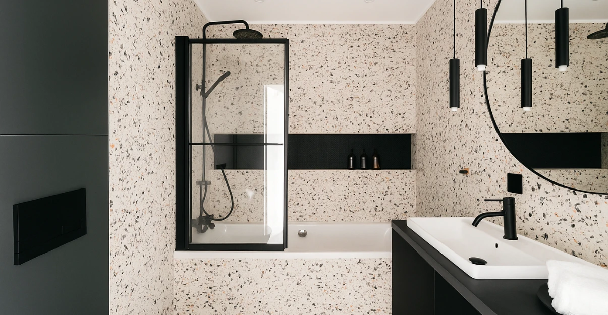 Salle de bain blanche et noire : top 10 des inspirations La Maison Saint-Gobain