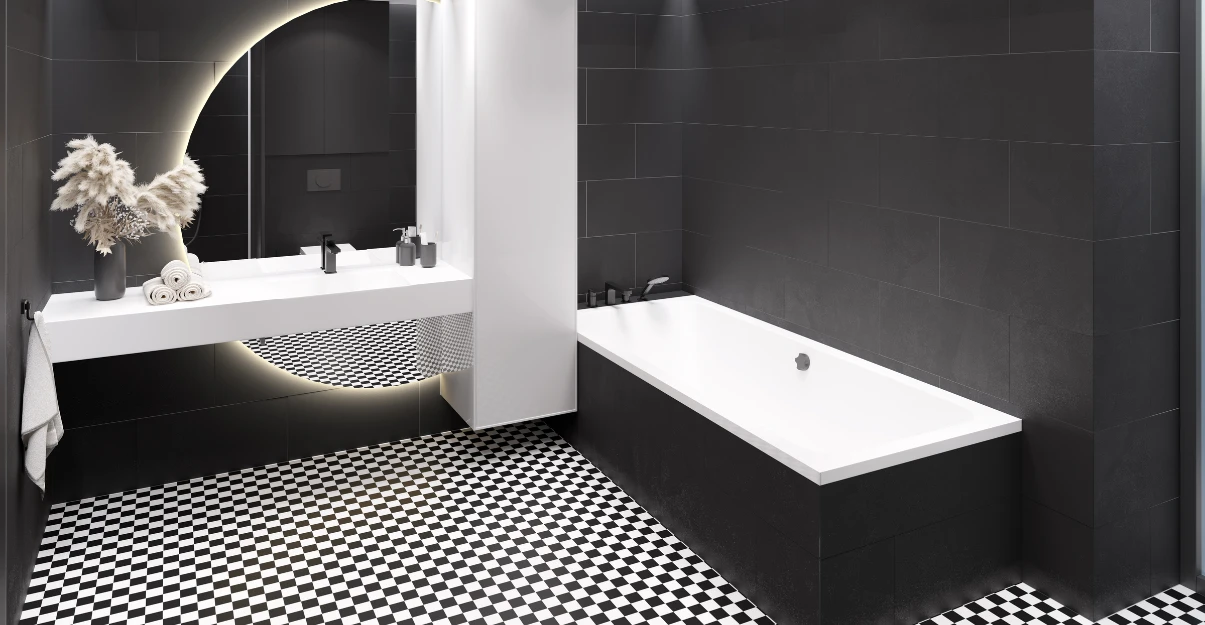 Salle de bain blanche et noire : top 10 des inspirations La Maison Saint-Gobain