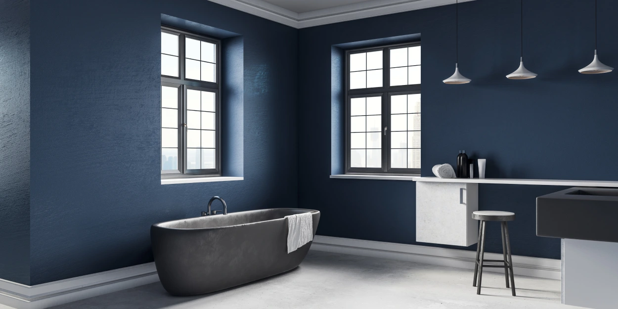Salle de bain bleue : inspiration Ligne Marine