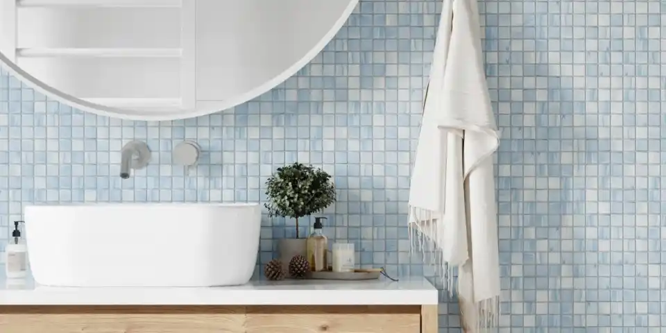 Salle de bain bleue : inspiration Nuage Tendre