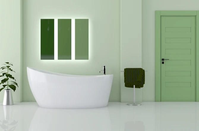 couleur salle de bain vert d'eau