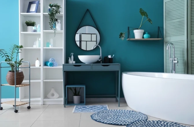 couleur salle de bain bleu ciel