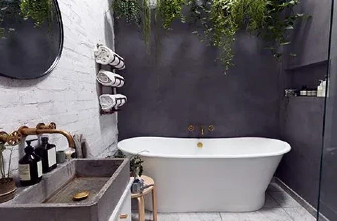 Salle de bain industrielle