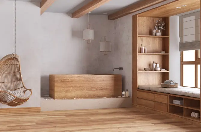 Salle de bain en bois