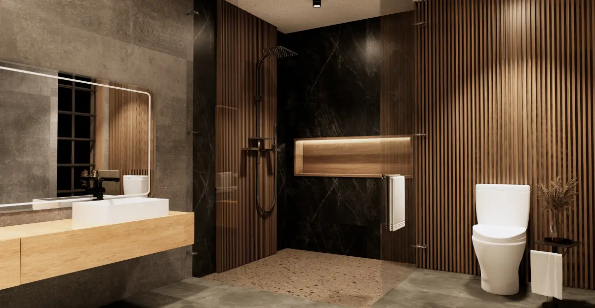 Salle de bains en bois