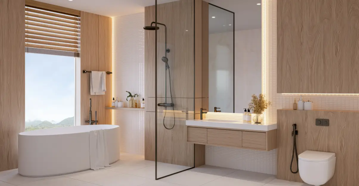 Salle de bain style scandinave