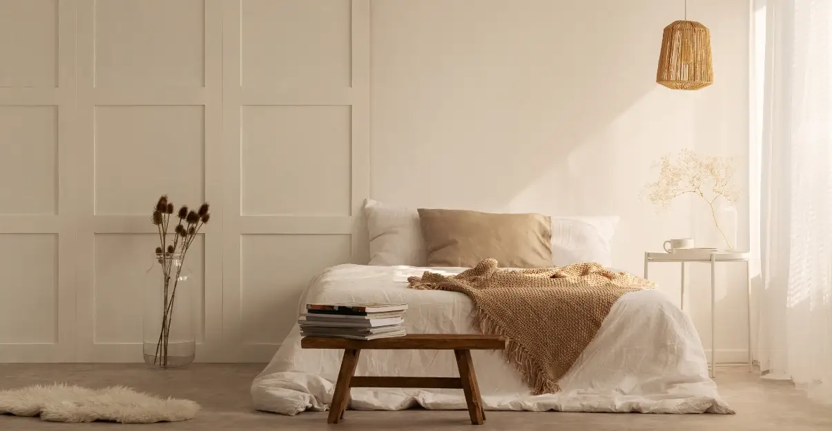 Style wabi-sabi dans la chambre