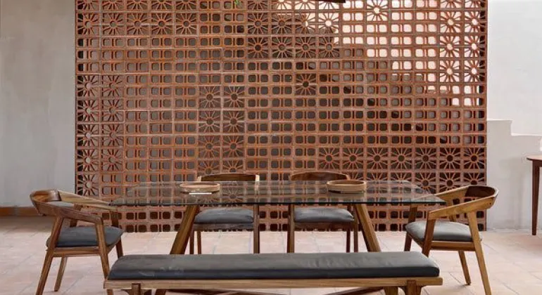 Claustra en terre cuite