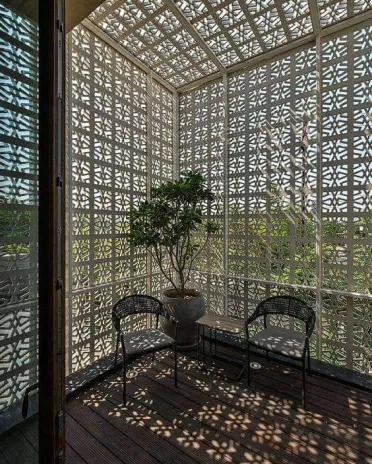 Claustra en terre cuite