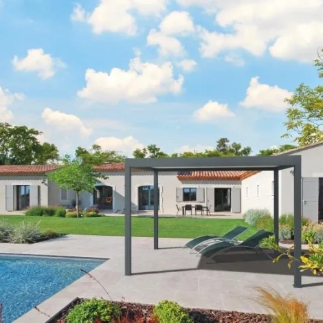 Pergola bioclimatique en aluminium Alusun