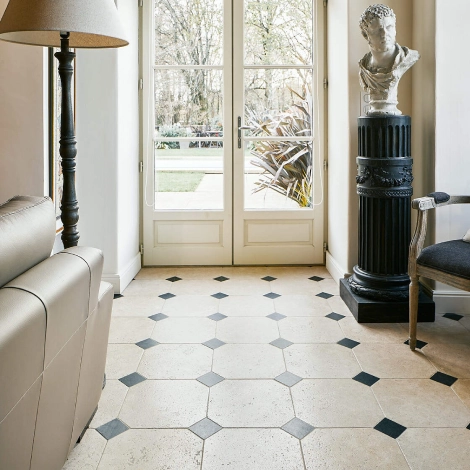 Dallage en pierre naturelle Calcaire Alhambra beige