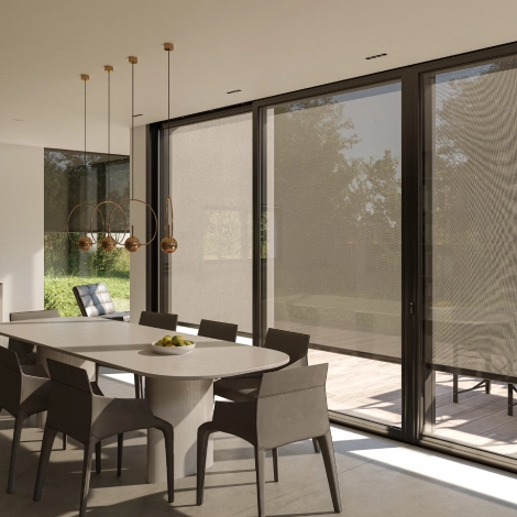 Store vertical extérieur zippé avec coffre tunnel GAO Zip