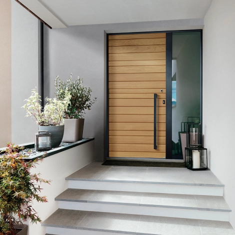 Porte d'entrée en bois Cyme-evo