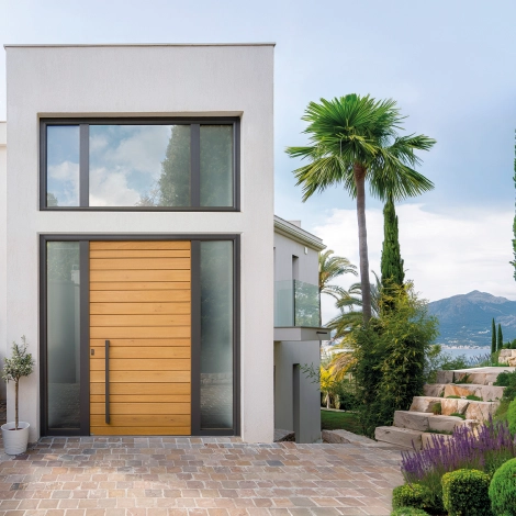 Porte d'entrée en bois Cyme-evo