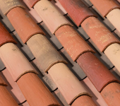 Tuile terre cuite canal Midi Patinée ambré