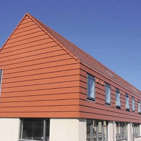 Collection de tuiles en bardage béton et terre cuite