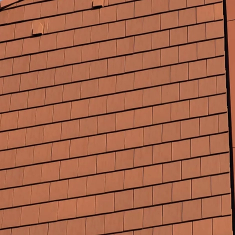 Collection de tuiles en bardage béton et terre cuite