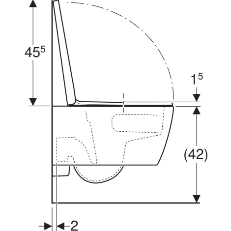 Pack WC suspendu à fond creux iCon caréné
