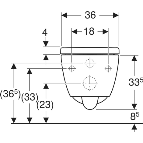 Pack WC suspendu à fond creux iCon caréné