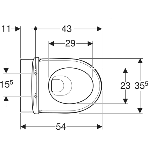 Pack WC suspendu à fond creux Renova Rimfree